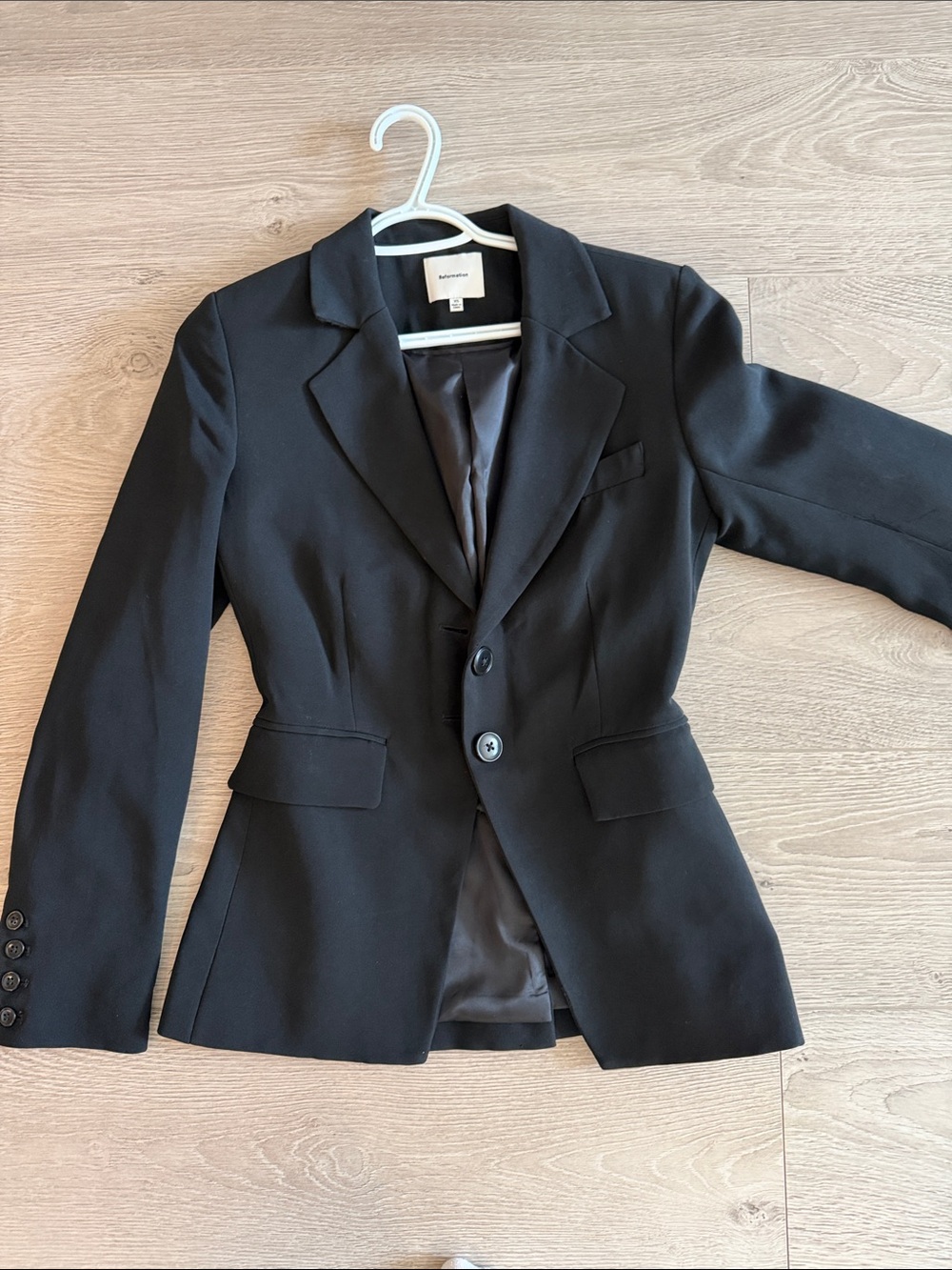 Reformation Black Tailored Women's Blazer Jacket
